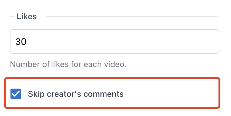 Skip Creator's Comments